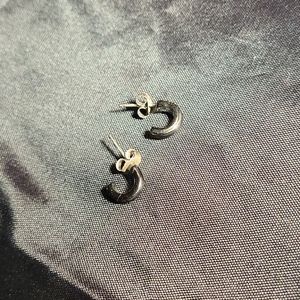 Hematite Hoop Earrings